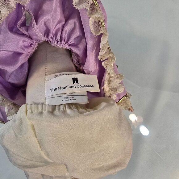 Hamilton Collection 1998 Angel Porcelain Doll Keep Me Safe All Through The Night - Picture 7 of 8